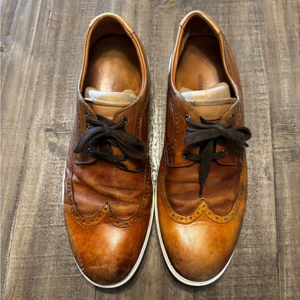 J&M Johnston & Murphy Flex Leather Lace-Up Oxford Shoes Men's 11M 25-3096